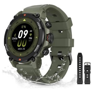 Relógio Smartwatch Aurafit G6 Com 5atm E Gps Verde Militar Verde Militar Sport Verde Militar/preto