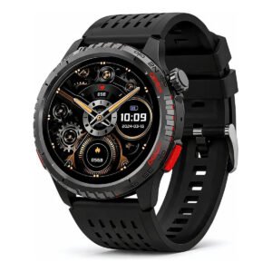 Relogio Smartwatch Com Gps Integrado Strava Prova D’água Preto Silicone