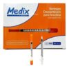 Seringa Insulina 1ml 100ui Agulha Fixa 0,8×0,30mm 30g 1 Ml