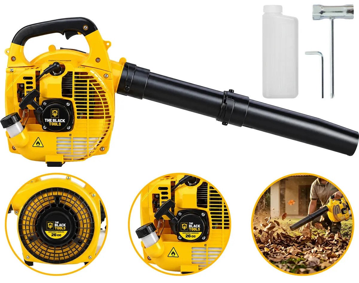 Soprador de Folhas Lateral TBNT10 2T 26cc 0,90Hp The Black Tools Cor Amarelo Profissional a Gasolina 2 Tempos Soprador de Folhas Lateral TBNT10 2T 26cc 0,90Hp The Black Tools Cor Amarelo Profissional a Gasolina 2 Tempos