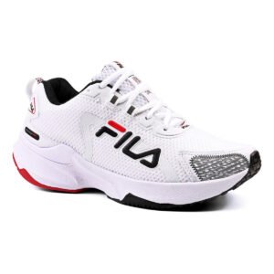 Tênis Fila Academia Corrida Caminhada Heating Treino Macio Branco/vermelho Animal Print 42 Br