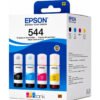 Tintas 544 Original 4 Cores L3250 L3150 L3110 Ecotank Preto