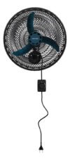 Ventilador De Parede Ventisol New Azul 3 Velocidades Estrutura Preto Diâmetro 50 Cm Material Das Pás Plástico 127