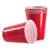 100 Copos Americano Descartável 440ml Beer Pong Vermelho Red Vermelho
