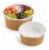 100 Pote Papel Kraft 500ml Tampa Alimentos Delivery