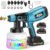 1500W Pistola De Pintura Elétrica Profissional 1400ML 2*6000mAh Bateria Portátil Pistola Pulverizador Hvlp De Tinta Con 6 Bicos 3 Modos Low Pressão Gravidade Para Automotiva/Carro/Cerca