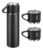 500ml Caneca Kit Garrafa Térmica Vacuum Bottle Inox + 3 Xíca