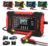 aweshine Carregador inteligente de bateria automotivo 12V portátil, para carro, moto, caminhão e bateria estacionária vermelho