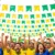 Bandeirinha Brasil Decoração 100m Varal Bandeirolas Plástico Verde E Amarela Brasil