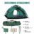 Barraca De Camping Joyfox Automática 3-4 Pessoas Impermeável 2000mm Verde Verde-escuro