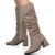 Bota Feminina Lumiss Cano Longo Enrugada Slouchy Salto Bloco