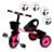 Brinquedo triciclo de 3 rodas para crianças com cesto de bolhas rosa chiclete Atentu triciclo infantil motoca