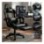 Cadeira Gamer Ergonômica Preta Reclinável Com Apoio Dos Pés Led Tools Couro Sintético Preto