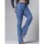 Calça Flare Jeans Marmorizada Cintura Alta Com Elastano Fler