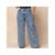Calça Jeans Wide Leg Feminina Plus Size Destroyed