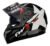 Capacete FW3 GTX Star Preto e Branco Grafite Óculos Interno