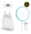 Carregador Indução Magnético Sem Fio Turbo Compativel Com iPhone 11 12 13 14 15 16 Pro Max Samsung Galaxy S25 S24 S23 S22 S21 S20 Fe Ultra Xiaomi Motorola Branco Dtimp