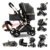 Carrinho De Bebê Passeio 3 Em 1 Chique Reversivel Conforto Dobrável Leve Com Capa E Cesta Para 0-36 Meses Preto