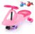 Carrinho Rolimã Car Drift Infantil Volante Gira 360° Triciclo Com Roda Led Colorido Cor Rosa JustFun Brinquedos