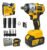 Chave De Impacto A Bateria Profissional Recarregável 88v 4ah Brushless Parafusadeira Furadeira Alta Potência Sem Escova 2 Baterias Mestri M-88v Amarelo E Preto 127/220v