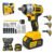 Chave De Impacto E Parafusadeira A Bateria 21v 4ah 3 Em 1 Brushless Amarelo 50hz/60hz Sem Escova 2 Baterias Recarregável Bivolt Mestri Amarelo/preto 127/220v