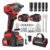 Chave De Impacto Potente 2 Baterias 21v Brushless Com Led
