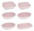 Conjunto Assadeiras 6 Peças Com Tampa Cor Rosa – Marinex