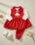 Conjunto Pagão Bebê Menina RN 3pçs Com Vestido Bordado Original