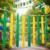 Cordão De Fitinhas Verde Amarelo Copa Do Mundo Plástico 100m 100 Metros Verde E Amarelo