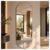 Espelho Mirano Oval Berlim 100x40cm Lapidado Design Moderno Suporte