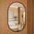 Espelho Orgânico Oval Pinterest Couro Ecológico Parede