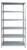 Estante De Aço Industrial Dmecom Com 6 Prateleiras, 190 Cm De Altura E 27 Cm De Profundidade Neutra