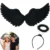 Fantasia Asa Anjo Tiara Infantil Adulto Halloween Carnaval