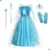 Fantasia Vestido Princesa Infantil Com Capa E Acessórios