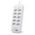 Filtro De Linha Régua Extensão 10 Tomadas Com 3 Usb E 2 Pd Branco 127/220v