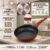 Frigideira Cerâmica 24cm Antiaderente Grande Fogão A Gás Indução Cooktop Elétrico Panela Frita Sem Óleo Não Gruda Rishon Vermelha Vermelho