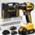 Furadeira Parafusadeira Impacto Runport Brushless 21V Sem Fio 45Nm 2 Baterias 2.0Ah Carregador Rápido Kit Brocas Bits Soquetes Acessórios