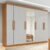 Guarda-roupa Casal Easy Slim 8 Portas C/ Espelho Amendoa/off