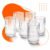 Jogo 6 Copos Vidro Canelado 423ml Moderno Elegante Premium Vinho Água Suco Drinks Gin Whisky Jogo Copos Taça Copo Conjunto Design Luxo Texturizado Cozinha Restaurante Decoração Hold On