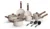 Jogo De Panelas Com 10 Peças Mimo Style Pratic Cook Mármol Cor Branco
