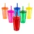 Kit 10 Copos Color Twister 500ml C/ Tampa E Canudo – Festas