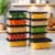 Kit 10 Potes 500ml Bpa Free Microondas Freezer Tampa Preta