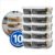 Kit 10 Potes De Vidro Hermetíco 700ml Marmita Forno Refratário Gostei! Transparente