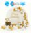 Kit 150 Balões Festa Branco Dourado Rivfestas Decoração Arco Desconstruído