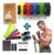 Kit 18 Itens Treino em Casa Academia Fisioterapia Extensor Faixa Elástica, Massageador e Manual de Exercício