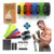 Kit 19 Itens Treino Em Casa Academia Fisioterapia Extensor Faixa Elástica, Massageador E Manual De Exercício