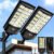 Kit 2 Refletor Solar Led Holofote 1100W Lampada Solar Ip67 Com Sensor Controle
