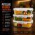 Kit 3 Potes De Vidro Com Divisória Herméticos Retangulares 640ml Com Tampa De 4 Travas Vedação Antivazamento Para Marmitas Freezer Micro-Ondas Forno Sem Tampa Lava-Louças Organização Casa – Hold On