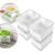 Kit 4 Cestos Organizadores De Geladeira 4,0L Acrílico Plástico Transparente Para Frutas E Verduras Conservar Alimentos