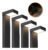 Kit 4 Luminarias Poste Balizador Led De Jardim E Chão 10w 3000k Branco Quente Ip65 Preto Cod:alut010004-4 Alut By Avant